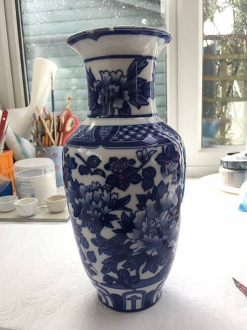 Vaso Azul e Branco